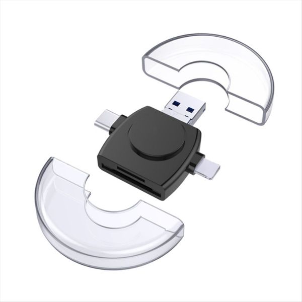 Universal Card Reader Multi-Function Tf Sd Card Reader Adapter Black