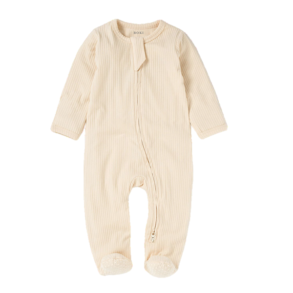 BOKI Organic Cotton 2-way Zipsuit | Creme