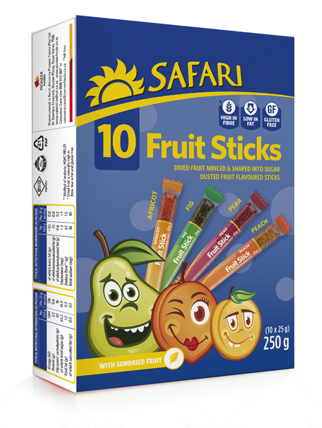 Safari - Funky Fruit Sticks 10 x 25g