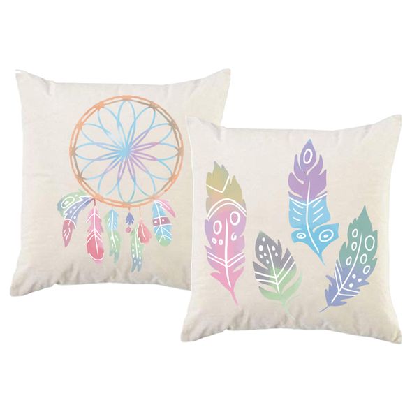 PepperSt – Scatter Cushion Cover Set – Dream Catcher/Feathers