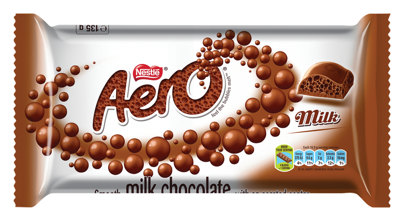 NESTLÉ AERO Milk Chocolate Slab 135g