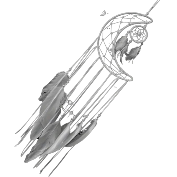 White Moon Dreamcatcher - Guardian of Peaceful Dreams