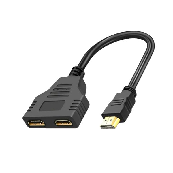 HDMI Splitter 1 In 2 Out 1080P Compatible with LCD TV Box PS3