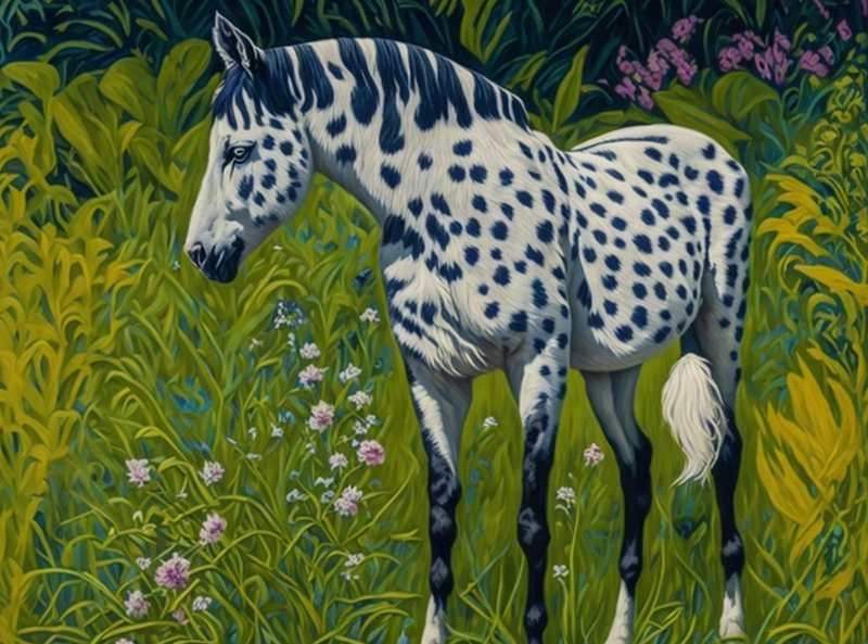 Canvas cm Home Decor Wall Art - Dotted Horse