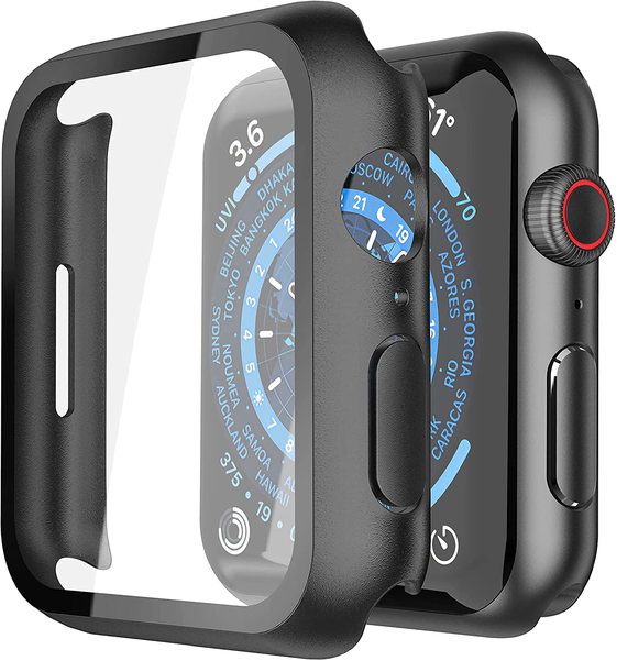 Hard Case Tempered Glass Screen Protector for Apple iWatch Series 7 - 41mm