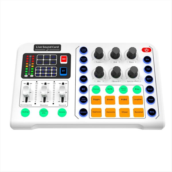Audio Studio Recording Interface Mixers Music Card For Live Phone Pc