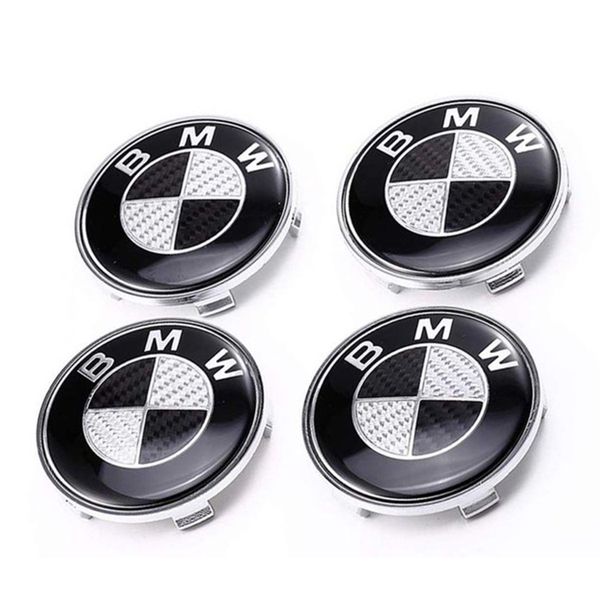 BMW-CF-RIMCAP-56-4, Ø56mm BMW Original Size Rim Cap Set-Carbon Fibre