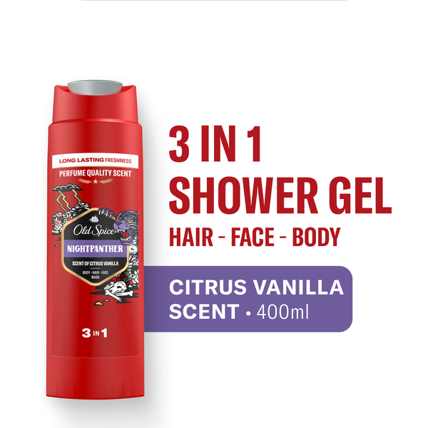 Old Spice 3-in1 Hair &amp; Body Shower Gel Nightpanther - 400ml