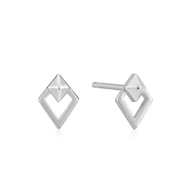 Ania Haie Spike Diamond Stud Earrings - Silver