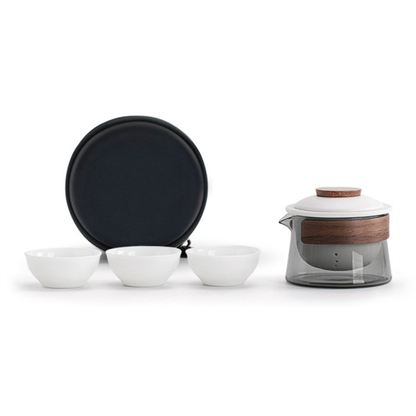 1Pcs Bowl 3Pcs Cup Tea Cup Set Household Tea Making Travel Tea Set A