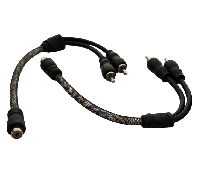 RCA Signal Y Splitter Cable (2 Male to 1 Female) SiRCONY - 2 Pack