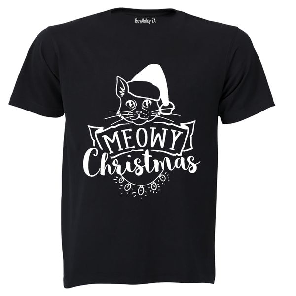 Meowy Christmas Cat - Adults - T-Shirt