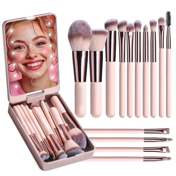 Travel Makeup Brush Set Foundation Powder Concealers Eye Shadows Makeup Set