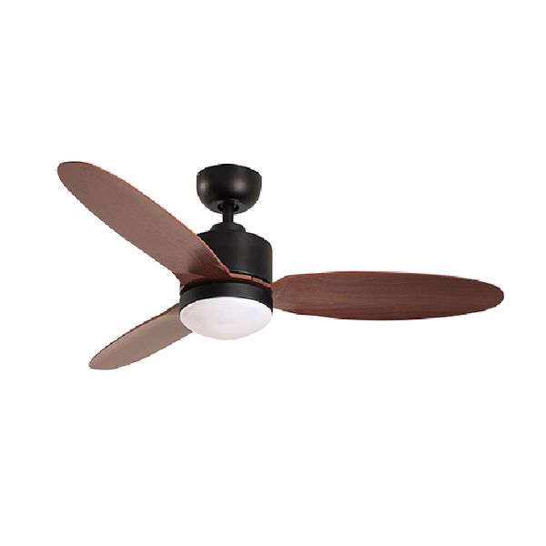 Eurolux Enzo Ceiling Fan 3 Blades Matt Black &amp; Dark Brown Motor Power 40w