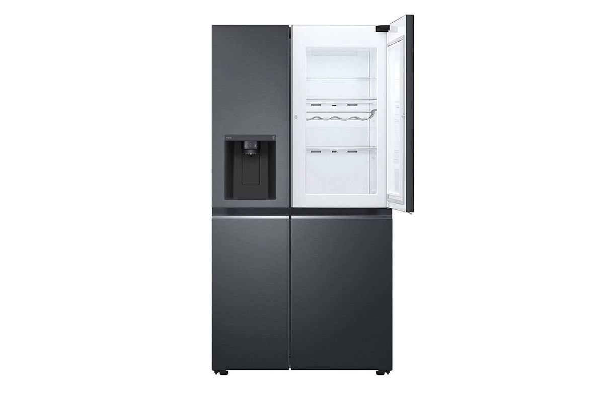 LG 617L A+ Black Steel Door-in-Door Side-by-Side Fridge GC
