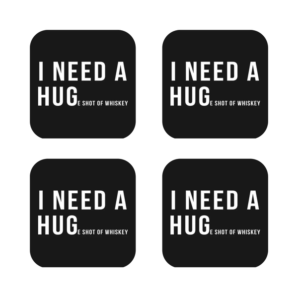 Custom Printed I Need A Hug wooden Coasters