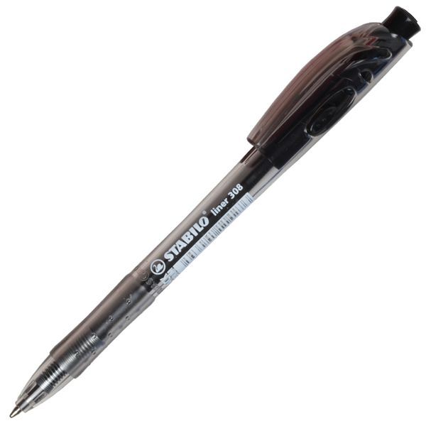 Stabilo- 308 Liner Ballpen Retractable- Red ×6
