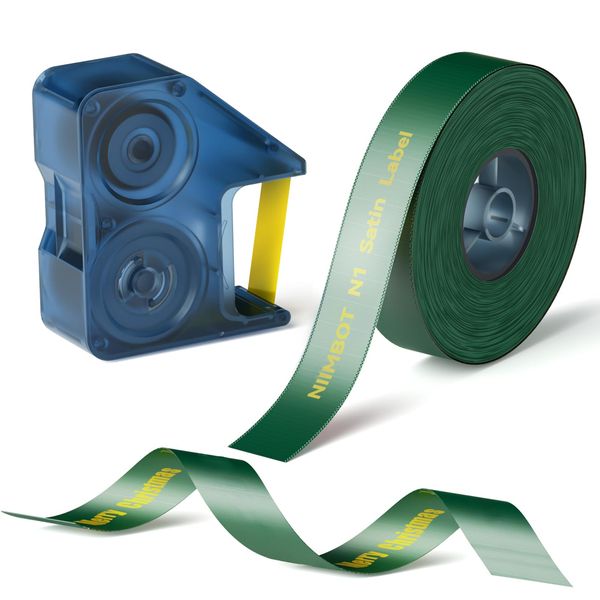 Niimbot - N1 Only - Satin Ribbon &amp; Carbon Tape Set - 14mm x 5.1 Meters