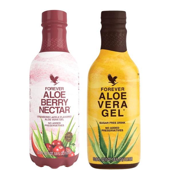 Forever Aloe Vera Gel &amp; Aloe Berry Nectar Combo (2 x 1L)