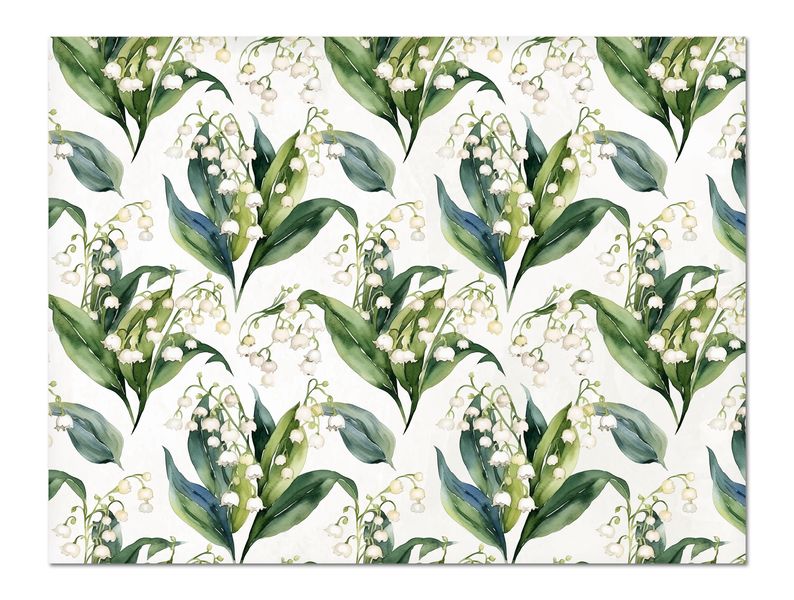 A3 Disposable Paper Placemat Set - Lily Of The Valley