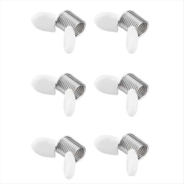 6 Pcs Soft Flex Stoppers Bead Stainless Steel Mini Bead Clamps