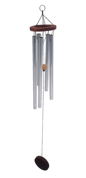 Metal wind chimes (35cm) - Wooden ring