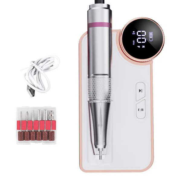 Portable Rechargeable Nail Drill High Power High Speed 35000RPM