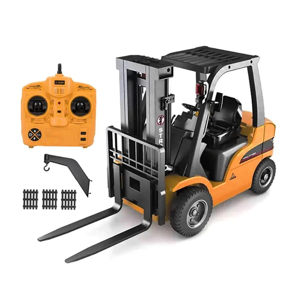 1:10 Remote Control Forklift &amp; Crane Heavy-Duty 2-in-1 Metal