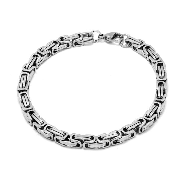 Xcalibur Stainless Steel Byzantine Link Bracelet