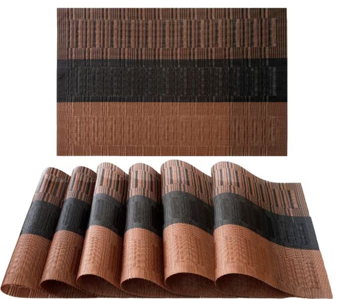 6pcs Placemats,Durable Placemats for Dining Table washable pvc placemat