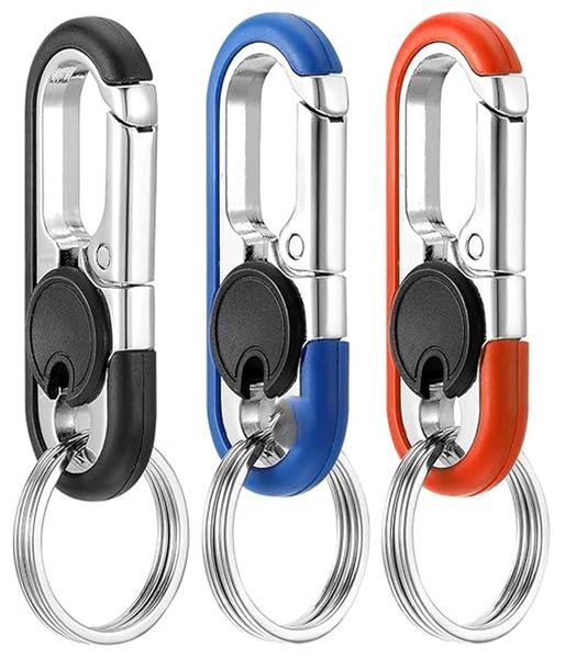 Men's Car Keychain, Heavy-Duty Metal Anti-Lost Keychain - 3 piece
