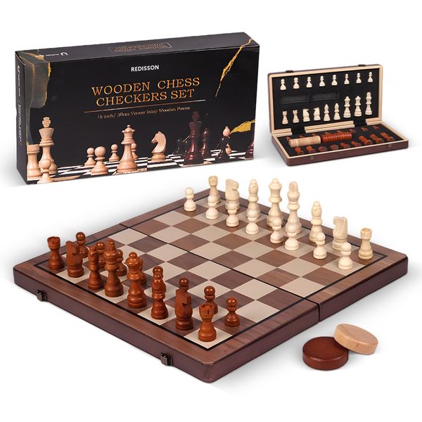 Redisson 39CM Magnetic Wooden Chess Set Intelligent Enlightenment BoardGame