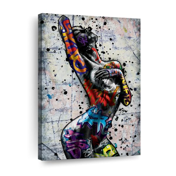 Canvas Art - Sultry Woman Body Art Canvas Print Wall Art Decor