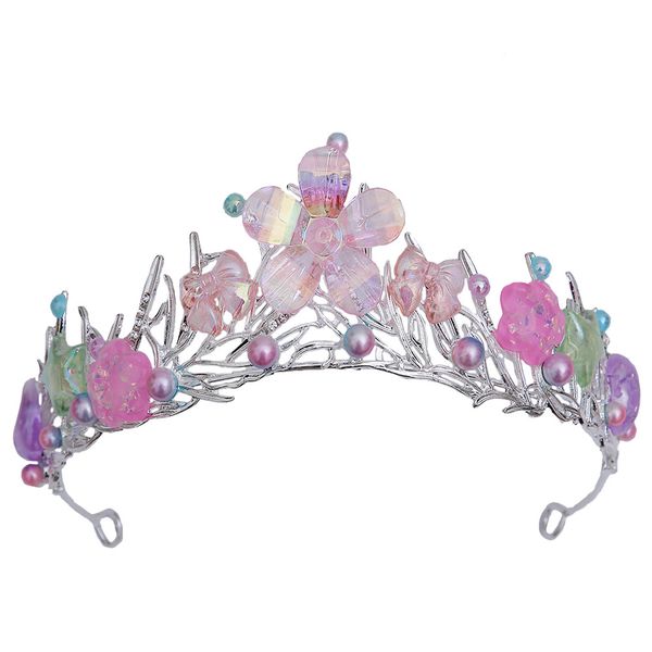 Iridescent Fairy Flower Crown Tiara for Princess Party &amp; Birthday Pageant