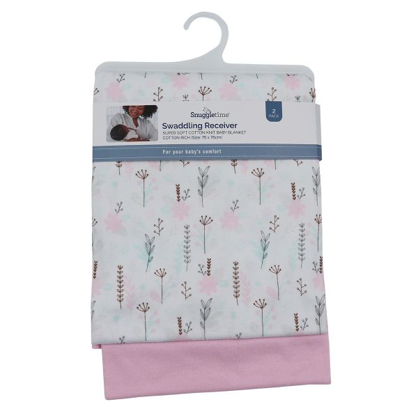 Snuggletime - 2 pack - Baby Swaddling Receiver Blanket
