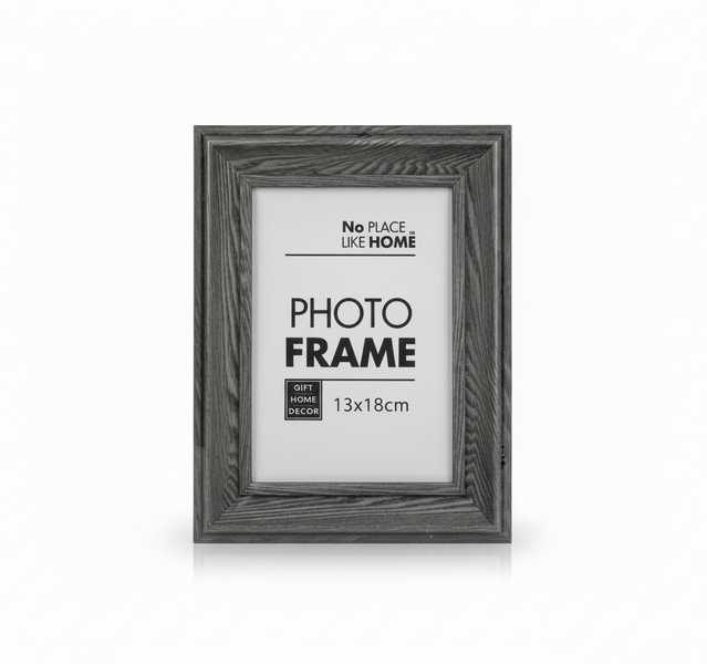 No Place Like Home Charcoal Grey Wooden Picture Frame 13x18 cm