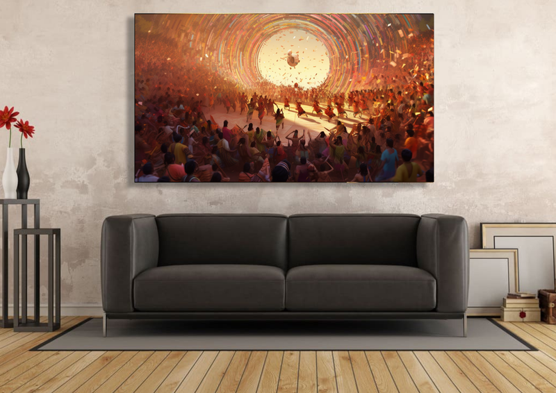 Canvas Wall Art -Tribal Celebration Abstract - IM0347