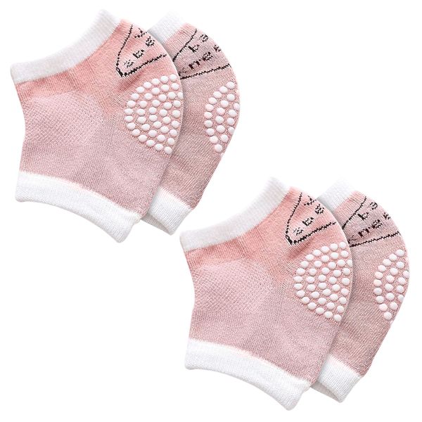 2 Pairs of Baby Knee Pads for Crawling Anti-Slip Soft Protection Pads