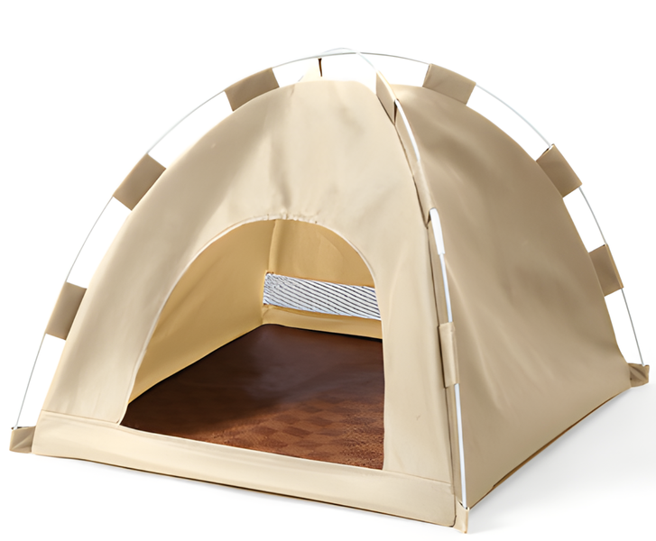 Pet Bed Tent with Mat for Small Dogs and Cats Canvas Easy Cleaned Durable