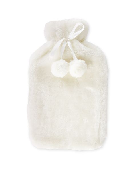 White Fleece Hot Water Bottle