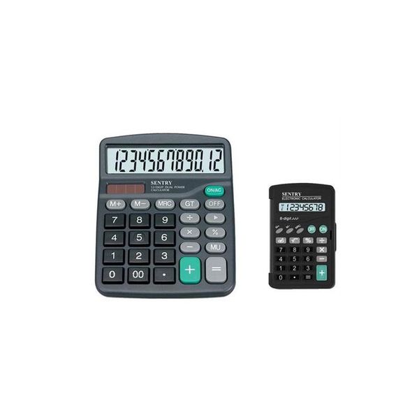 Sentry Twin Pack Home and Office Calculators