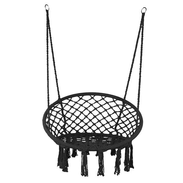 Macrame Hanging Chair Black