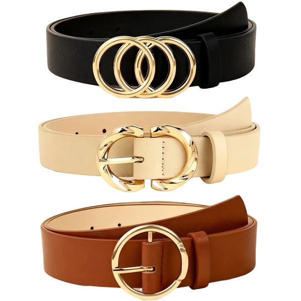 Women's Fashion Belts 3 Pack