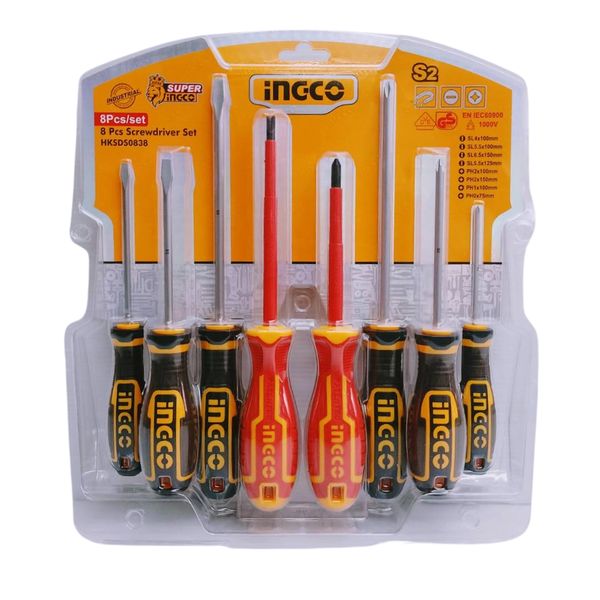 Ingco - 8Pcs screwdriver set