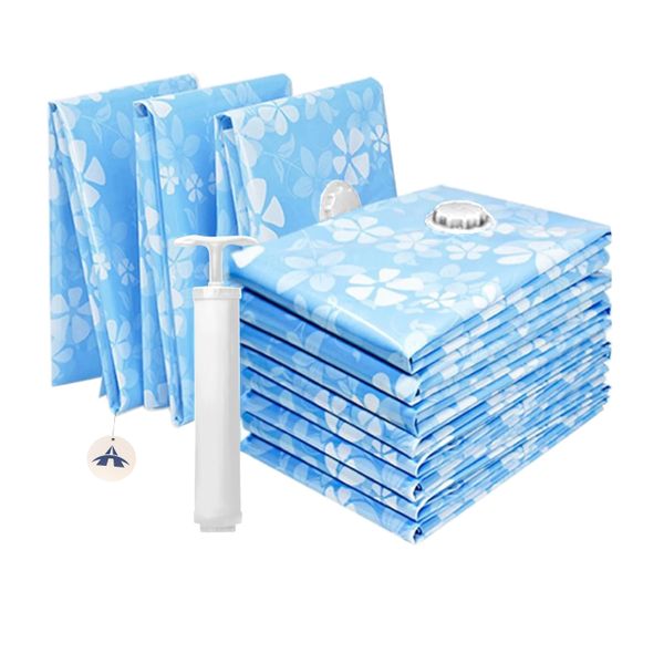 11 Pieces/Set Vacuum Compressed Bag With Hand Pump for Clothes Organizer