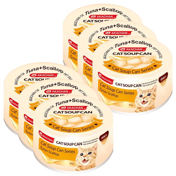 AKACHAN Premium Cat Soup Can - Tuna + Scallop Flavour