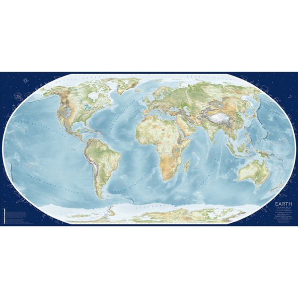World wall map on 250gsm Art Paper - 1540 x 800mm