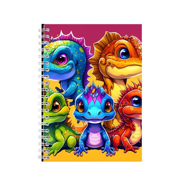 Colourful Lizard Family Notebook Animal Gift Idea Notepad Pad 81