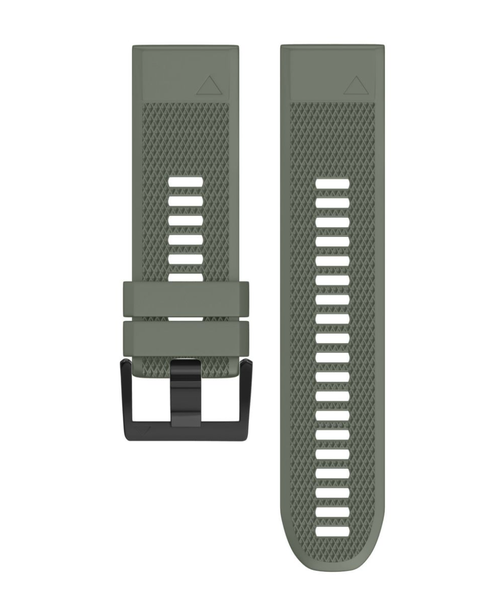 TechByte Silicone Strap for Garmin Fenix 7S,6S,5S,D2 Delta S - 20mm - Slate