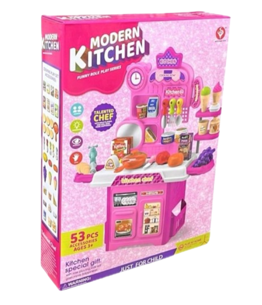 SamMag Kids Kitchen Playset with Cooking Stove with Steam Sounds and Lights